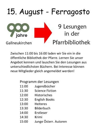 Ferragosto Programm