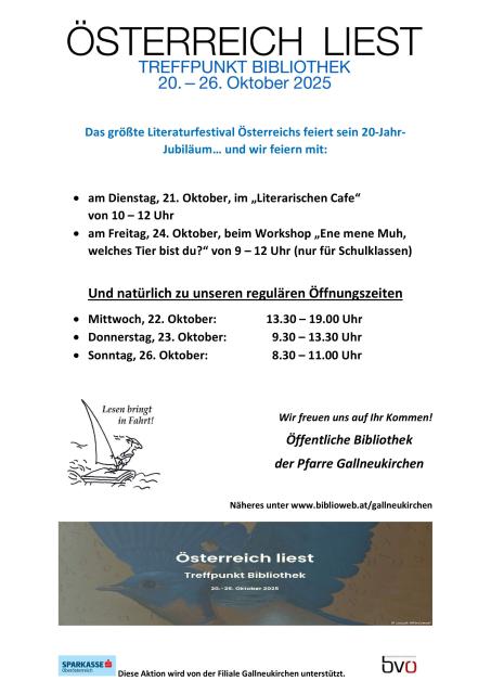 Flyer zur Veranstaltung Österreich liest 2025