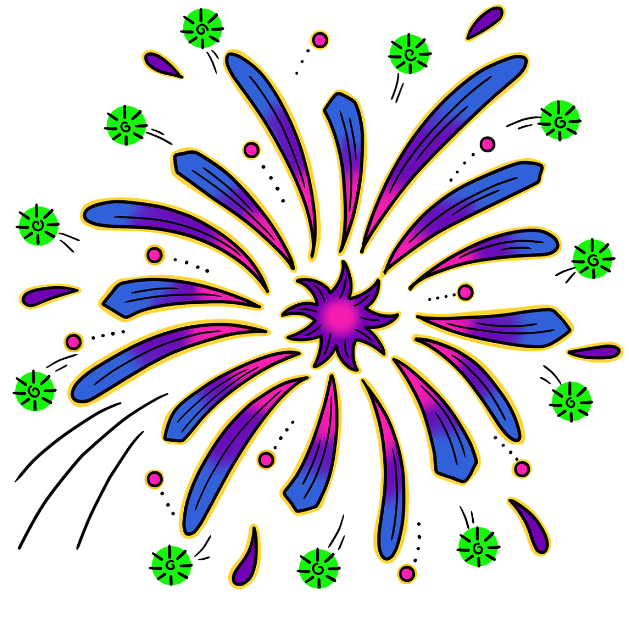 stilisierte Feuerwerksexplosion